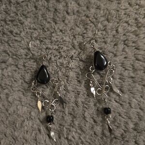 Elegant Onyx Handmade Dangle Earrings